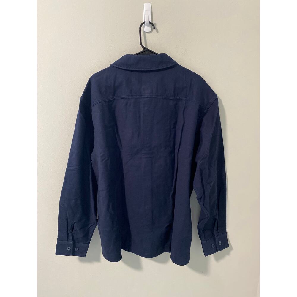 New Duluth Trading Officer's Slub Sateen Shirt Jac Men's XLG NWT, Navy - Picture 3 of 3